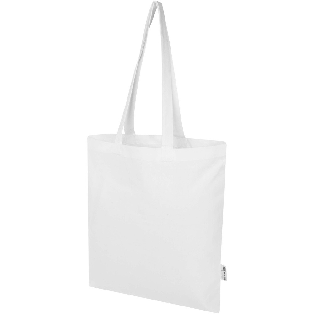 Logo trade advertising products image of: Madras Blend 140 g/m² GRS recycled cotton tote bag 7L
